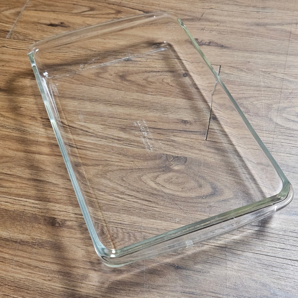 Vintage 90s Pyrex 233 Clear Glass Baking Dish 3 Quart Rectangular 13.5x8.75x1.75